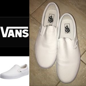 Slip-on all white vans